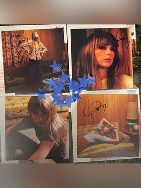 All 4 Taylor Swift Signed Limited Edition Midnights Vinyl Record Collection